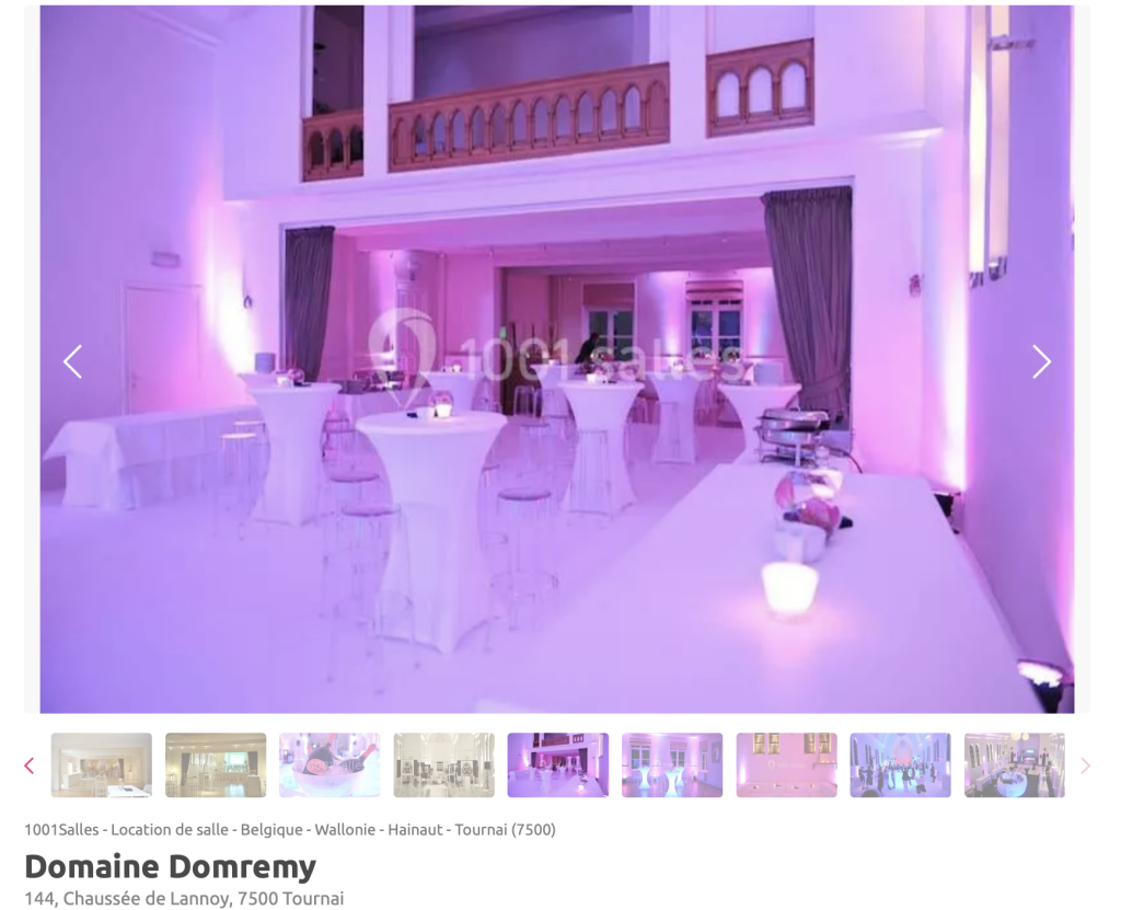 Domaine Domremy Salle de réception et de mariage à Tournai