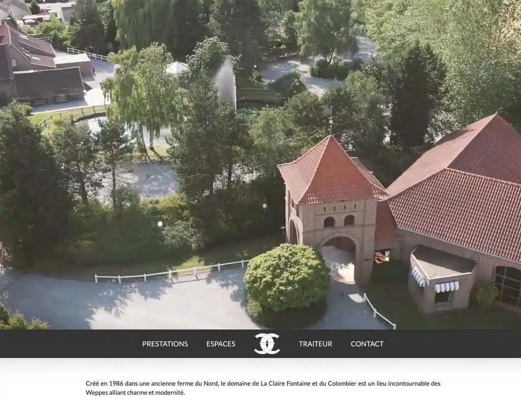 Salle de reception le domaine de La Claire Fontaine et du Colombier à Weppe et traiteur